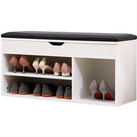 Shoe Storage Bench 90CM - White