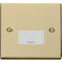 Polished Brass 13A Fused Connection Unit - White
