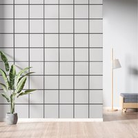 10 Tablets Per Pack Minimalist PVC Wall Tile Sticker - Black+White / Large Grid