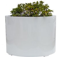 Stone Composite Low Cylinder Planter - White / 70cm