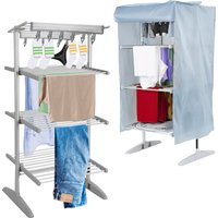 4 Tier Heated Digital Electric Clothes Airer - Silver