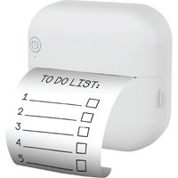 Bluetooth Mini Printer with Thermal Rolls - White