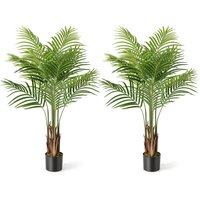 Set of 2 Tall Artificial Palm Paradise Plant - Green