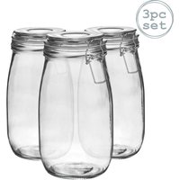 Glass Storage Jar - 1.5 Litre - Clear Seal / 3