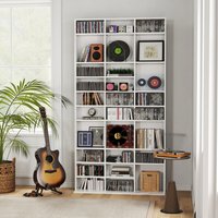 HOMCOM CD DVD Media Storage Shelves - Marble Effect
