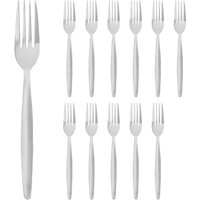 Stainless Steel Dinner Forks - Silver / 12