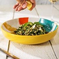 Mikasa Yellow Abstract Stoneware Bowl, Coupe Serving Dish, 900ml, 21 x 5cm - Yellow