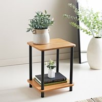 Modern Bedside Table with Undershelf - Bamboo