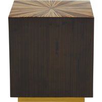 Gabelle Ebony Bamboo Square Side Table - Brown