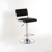 Stockholm Black Channel Design Seat Bar Stool - Black