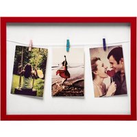 Maren Washing Line 3 Peg Deep Red Photo Frame - Red