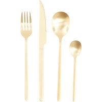 Avie 16 Piece Gold Finish Cutlery Set - Gold