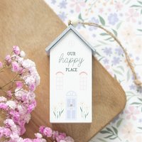 Our Happy Place Hanging House Decoration - White