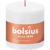 Bolsius Cloudy White Rustic Pillar Candle - white