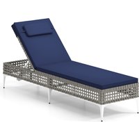 6-Position Rattan Patio Chaise