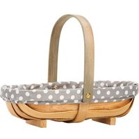 Grey Flourish Softwood Trug Baskets - Grey