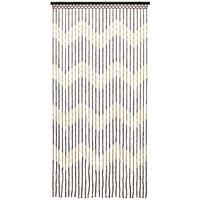 Provence Hanging Wooden Beaded Door Zig Zag Curtain Screen - Yellow