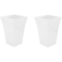 White Milano Planter - White / 2