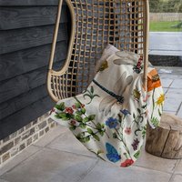 Flowers Insects Blanket - Green