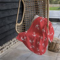 Anchors On Red Blanket - Red