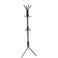 12 Hook Heavy Duty Coat Umbrella Hat Stand Rack - Black