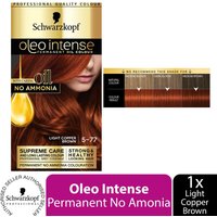 Schwarzkopf Oleo Intense 5-77 Light Copper Brown Permanent Oil Colour - 5-77 Light Copper Brown / 1