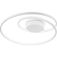 Oz LED Decorative Swirl Integrated LED Semi Flush Light White, 3000K - White