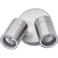 Kenn Outdoor Adjustable Twin Wall Light - Stainless Steel
