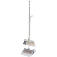 Rotatable Folding Broom and Dustpan Set - White