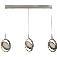 3 Light Polished Chrome Bar Pendant - Silver