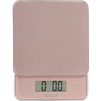 Taylor Digital Slim Kitchen Scale 5kg5000ml,Rose Gold Glass - Gold