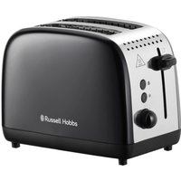 Stainless Steel Black 2 Slice Toaster - Black