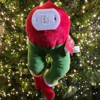 Door Hanging Laughing Elf Animated Christmas Decoration - Red and Green