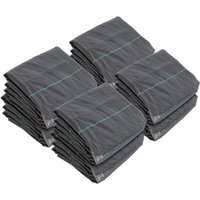 110gsm Weed Control Membrane 4m x 100m Coverage (8 Rolls) - Black
