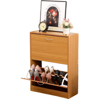 2 Drawer Shoe Storage Cabinet - Pine / Pine