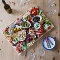 Wooden Butchers Block Chopping Board - Brown / 40cm