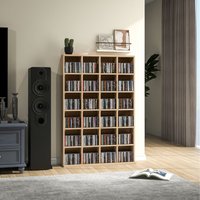 HOMCOM Media Storage Shelf Rack Unit - Natural