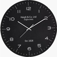 Dome Glass Wall Clock - Black
