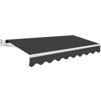 Manual Retractable Awning No Torsion Bar 3.0m x 2.5m - Charcoal