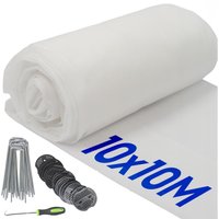 30gsm Plant Fleece Frost Protection Set with Pegs Plates - White / 5