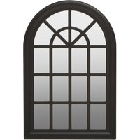 Ando Large Square Gold Finish Wall Mirror - Black