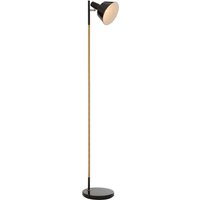 Bryant Black Metal and Wood Floor Lamp - Black