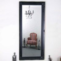 MirrorOutlet Thornton Black Full Length Mirror - Black