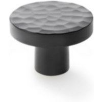 Hammered Cabinet Handles And Knobs - Black / 38mm / 26mm