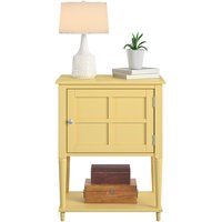 Fairmont Accent Table Yellow with 1 door - Yellow