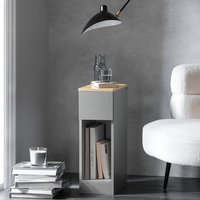 Set of 2 Narrow Bedside Tables Nightstand - Grey
