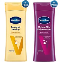 Vaseline Intensive Body Lotion Essential Healing & Mature Skin 400ml, 6Pk - White