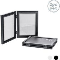 5x7" Folding 2 Photo Frame Black - Black