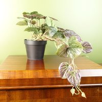 Leaf Artificial Trailing Purple Potted Pothos Plant Realistic - Purple