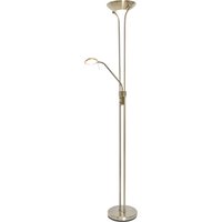 Mother and Child LED Floor Lamp - Antique Brass